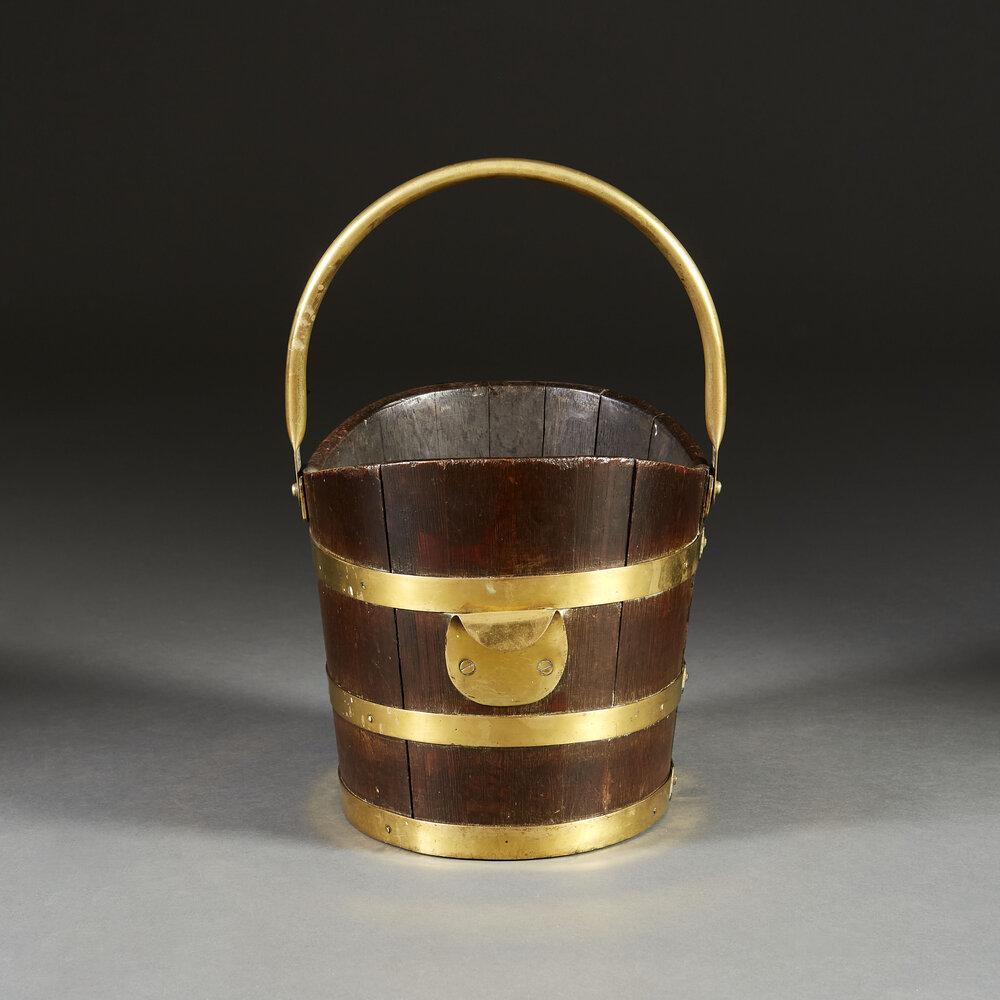 A 19th Century Oak Log Bucket