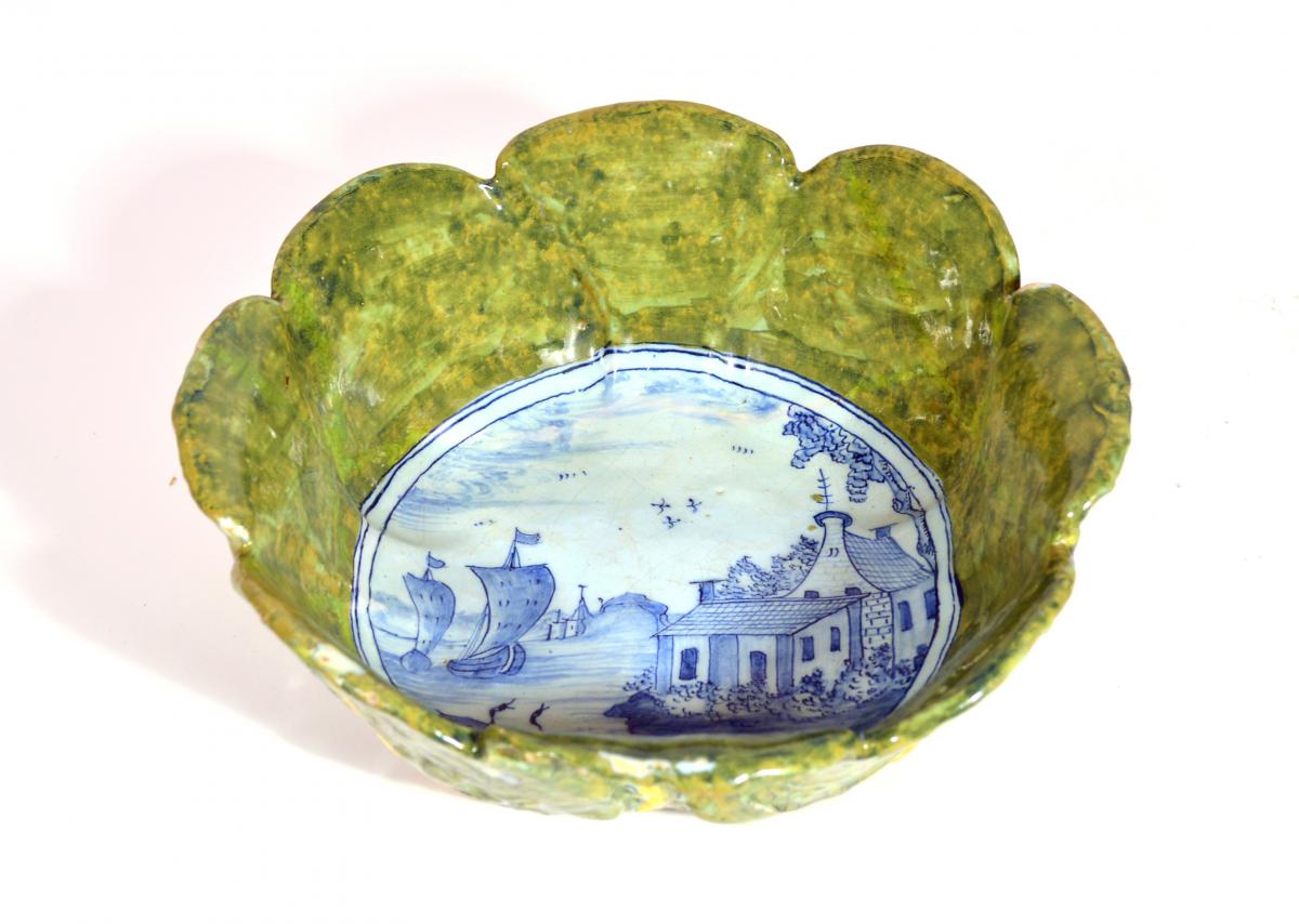 Dutch Delft Savoy Cabbage Tromp L'oeil Bowl