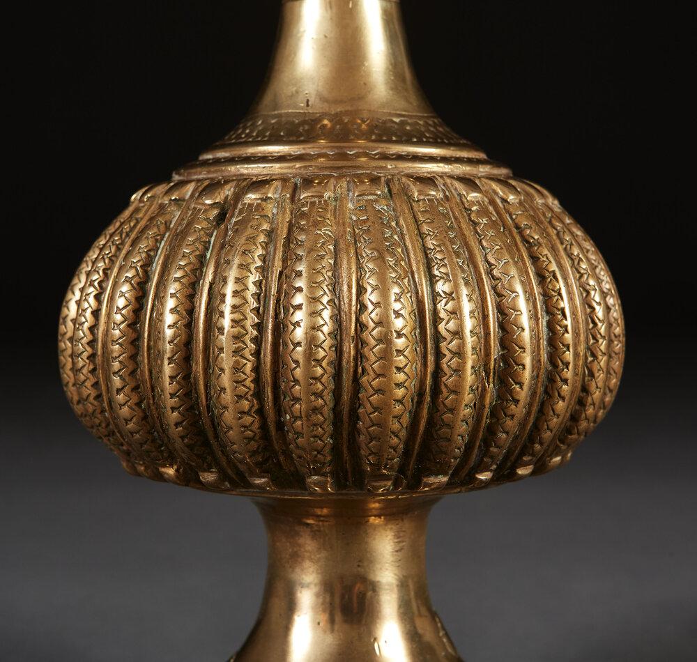 An Indian Brass Vessel as a Lamp