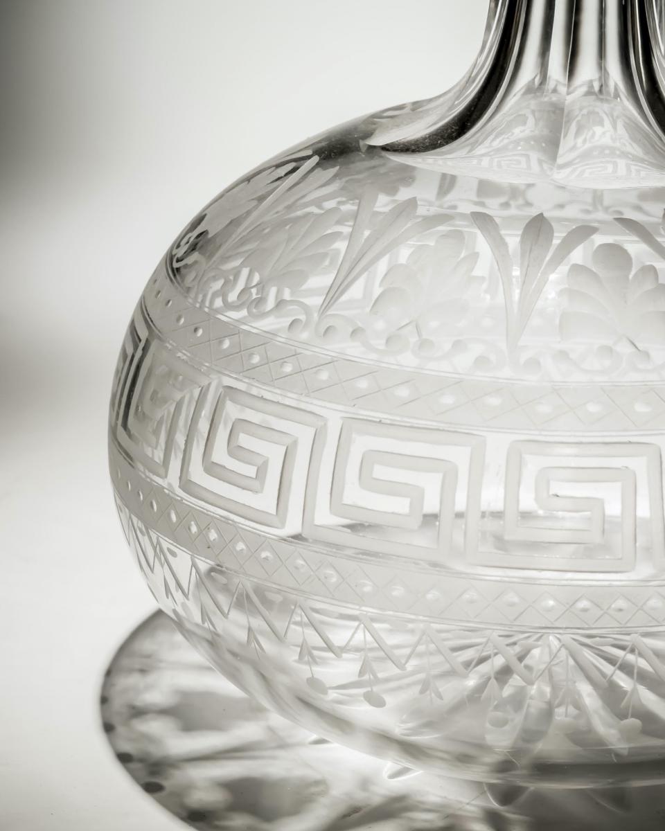 An Engraved Victorian Period Decanter