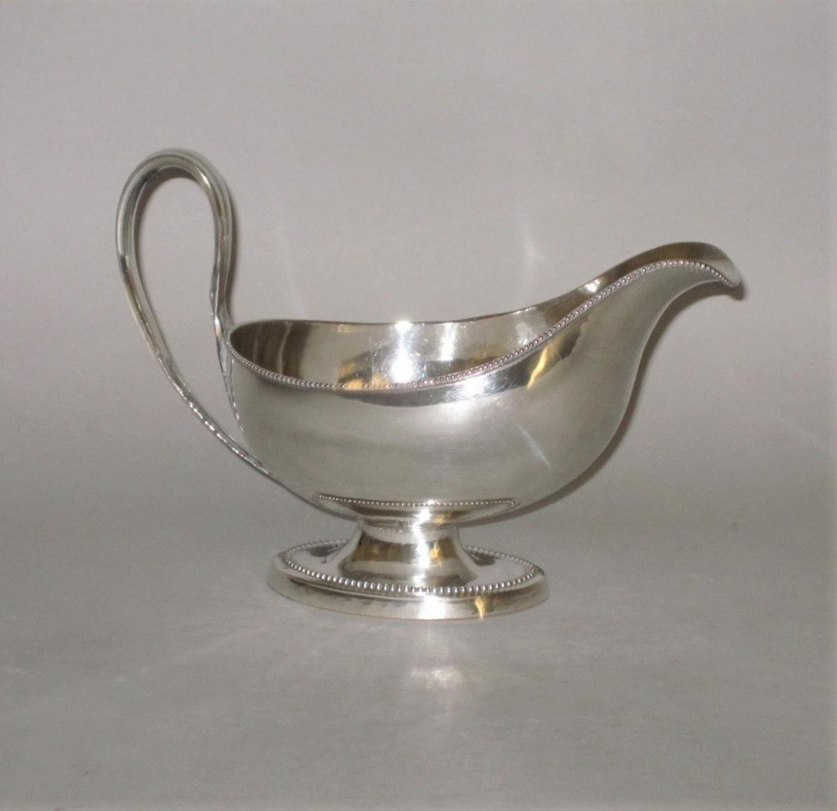 Old Sheffield Plate Silver Sauce Boat, circa 1785