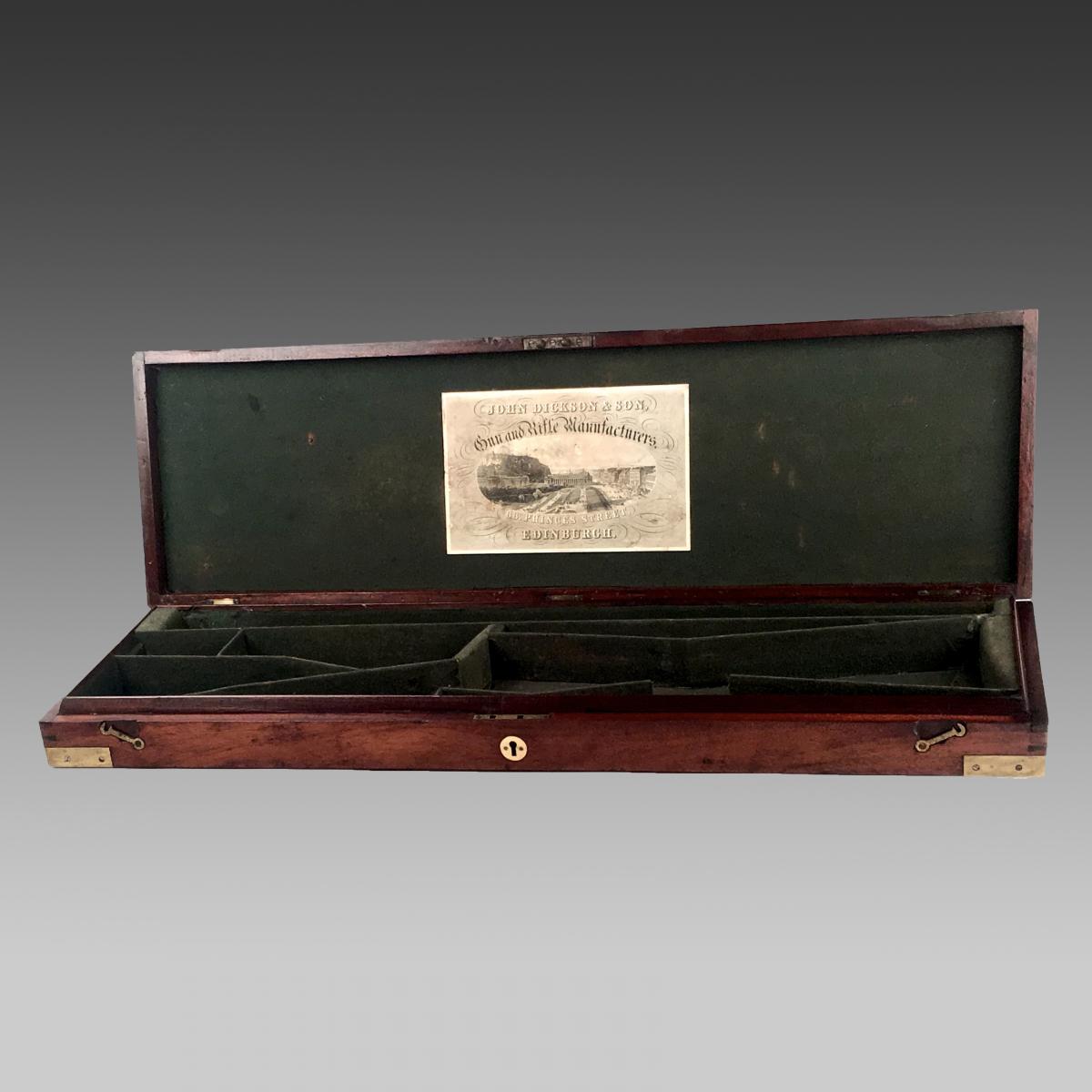 19th century brass mounted mahogany gun case