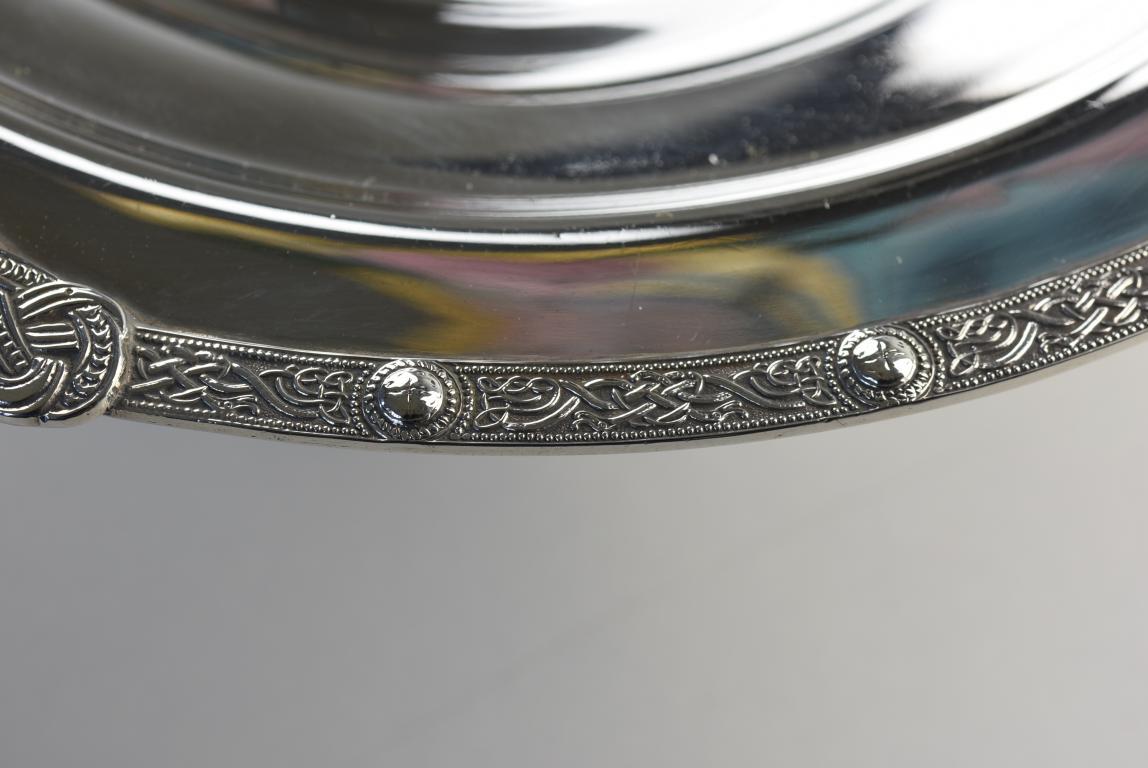 Arts and Crafts silver Celtic Revival tazza
