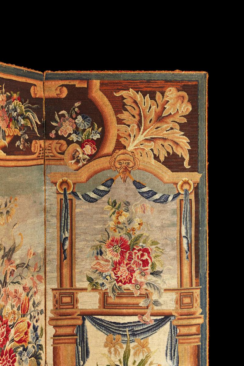 A Four Fold Tapestry Screen in the Flemish Taste