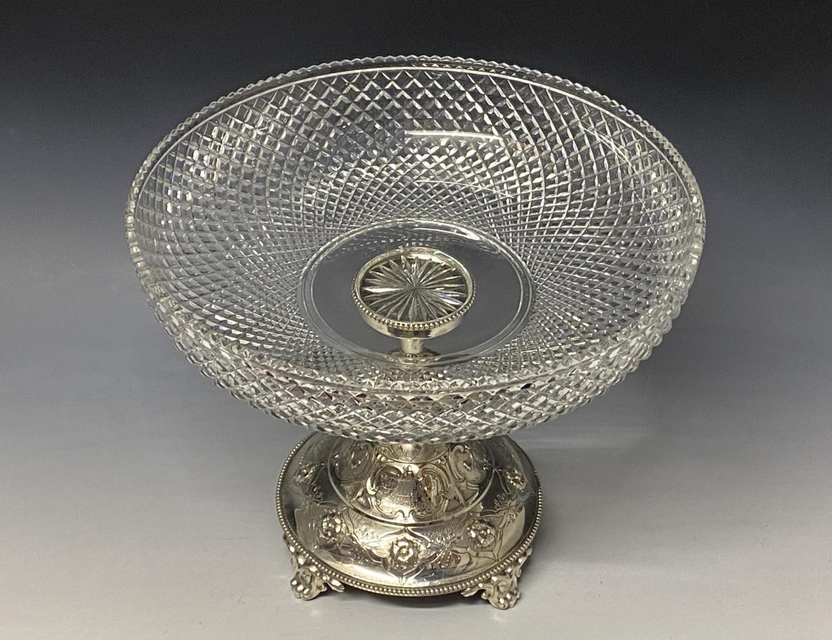 Victorian silver comport centrepiece Edward Charles Brown 1877 Dibrugarh Races