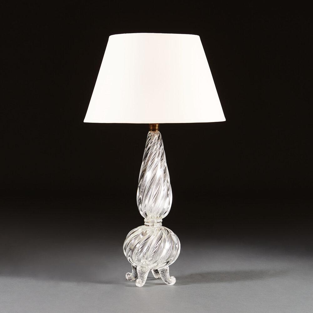A Twisted Glass Lamp