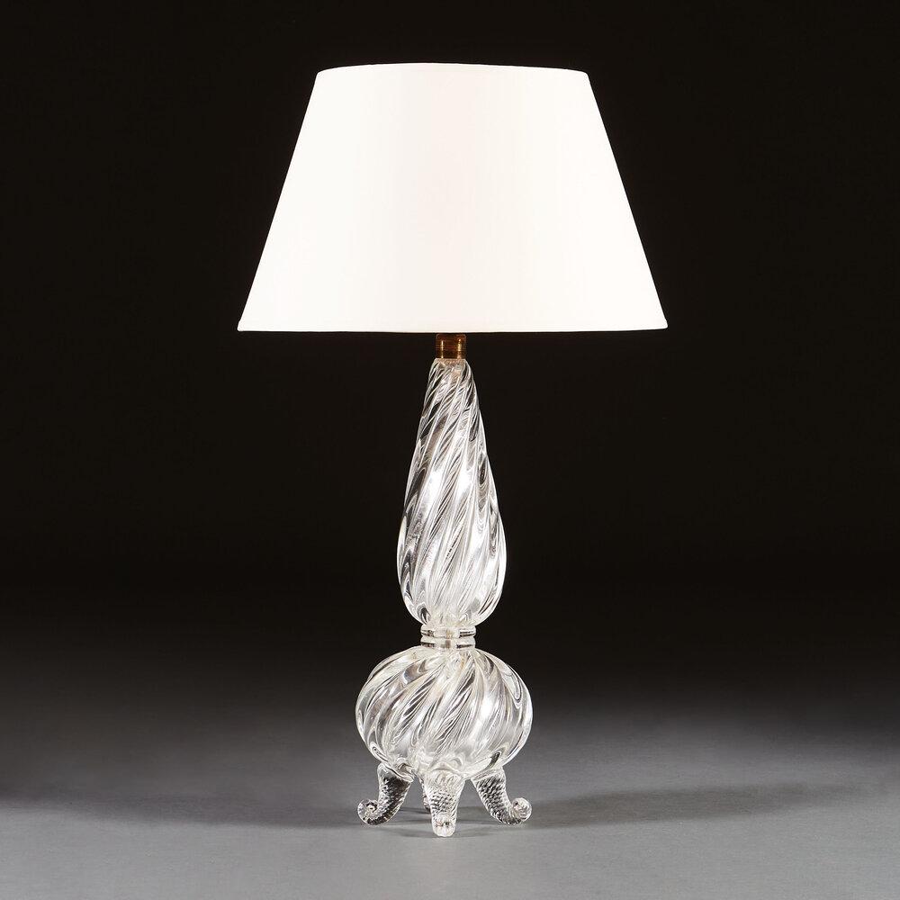 A Twisted Glass Lamp
