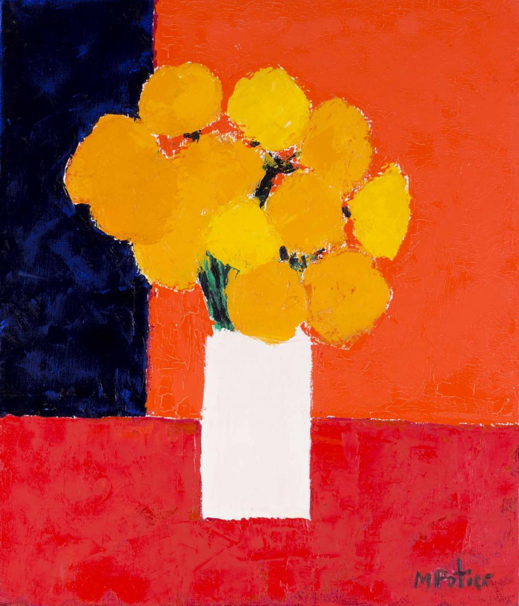 Maurice Potier (French, 1926 – 2002), Bouquet au Vase Blanc