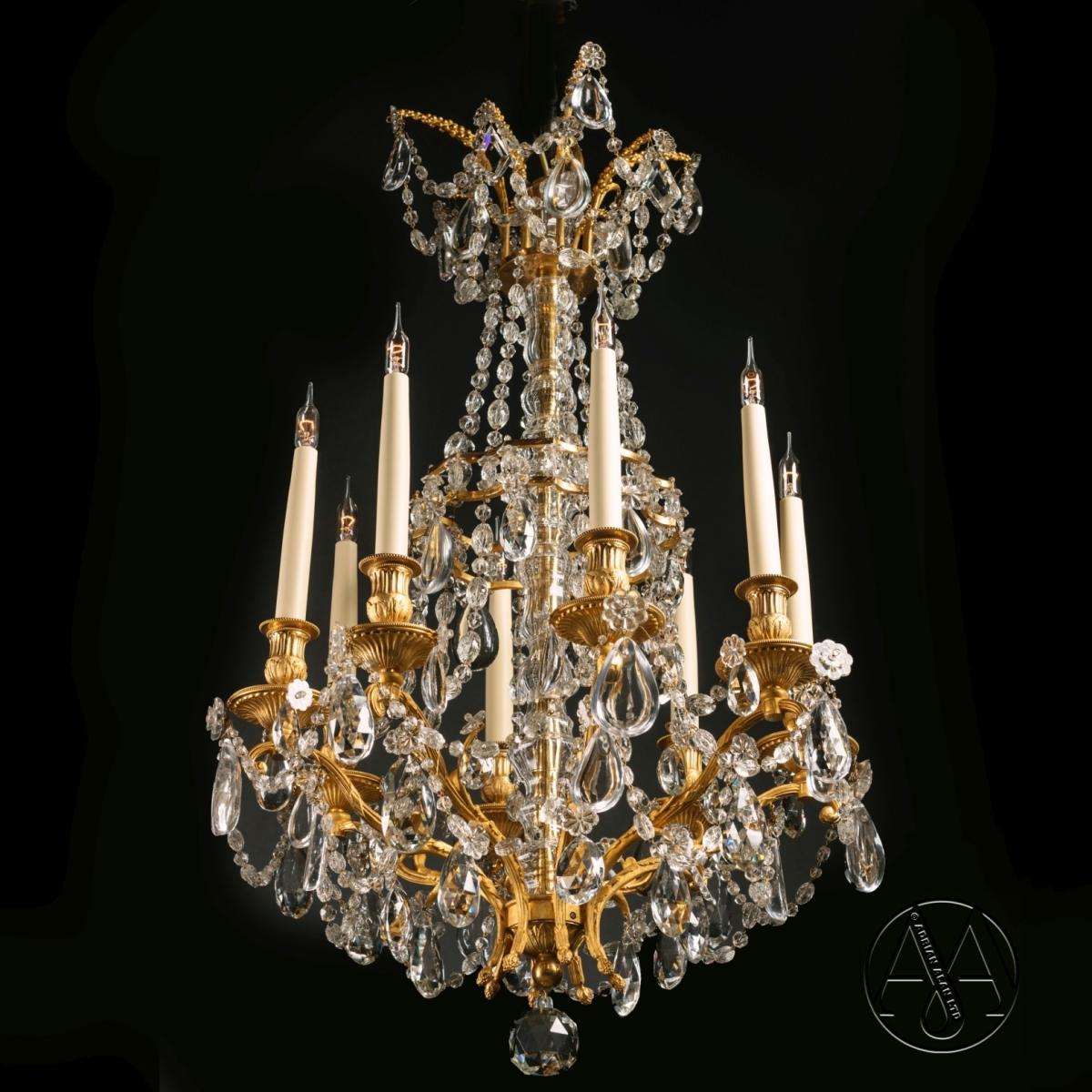 A Louis XVI Style Eight-Light Chandelier