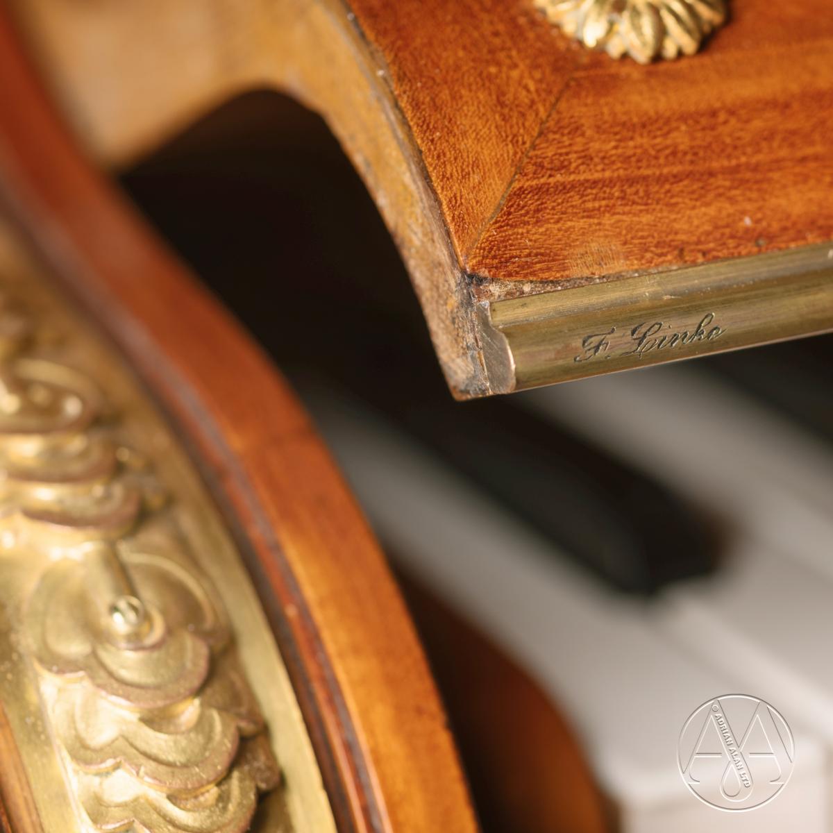 Detail of an Important Parquetry Inlaid Grand Piano by François Linke
