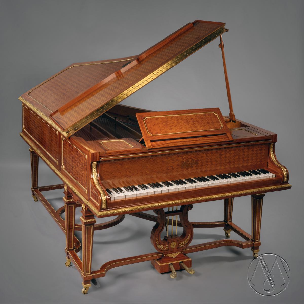 An Important Parquetry Inlaid Grand Piano by François Linke