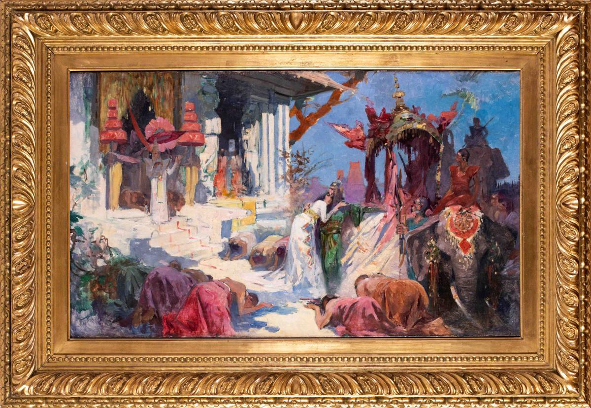 Georges Antoine Rochegrosse (French, 1859-1938), A Majestic Reception on the Silk Road