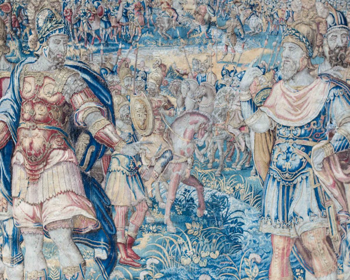 A Brussels Tapestry 16th Century, Hannibal and Scipio