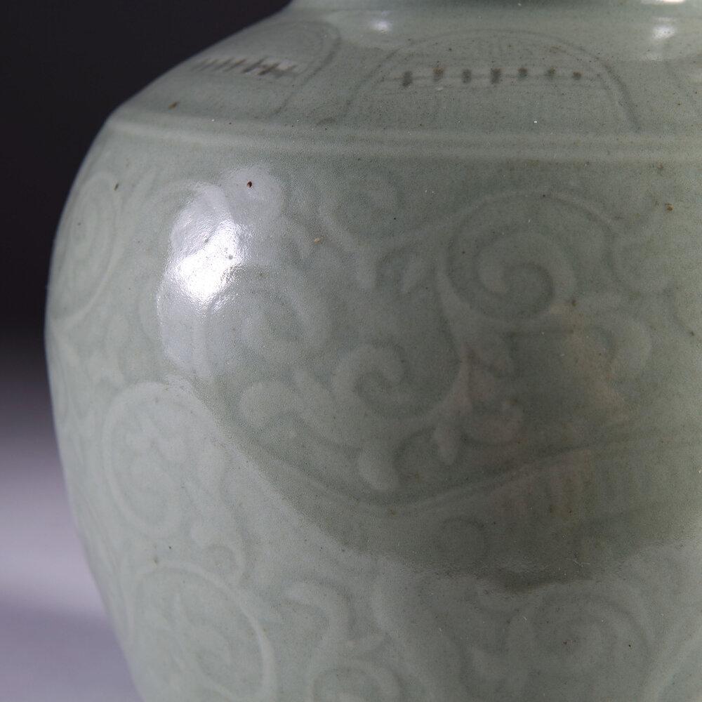 A Late 19th Century Celadon Vase as a Lamp