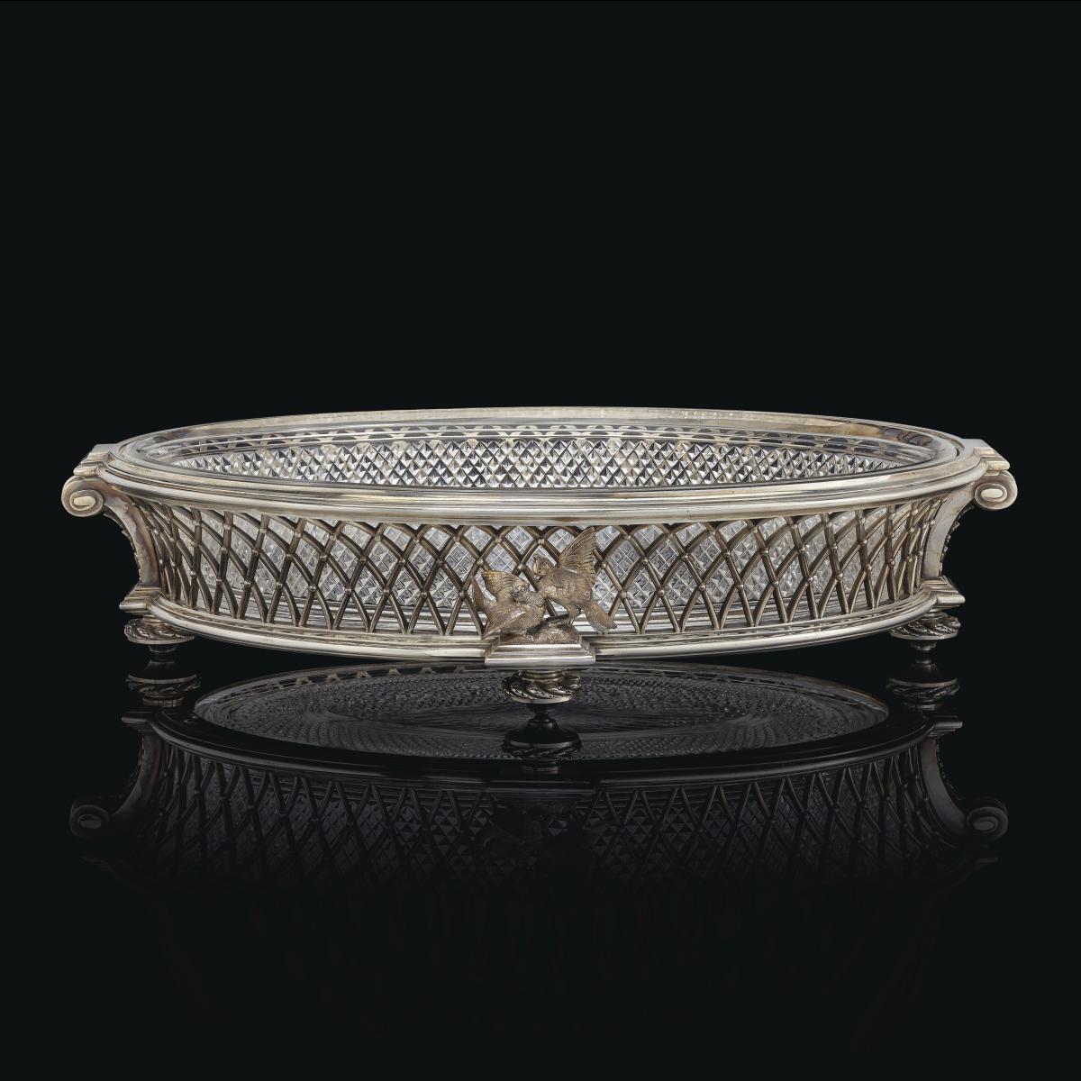 A Silver-Plated Centrepiece by Baccarat