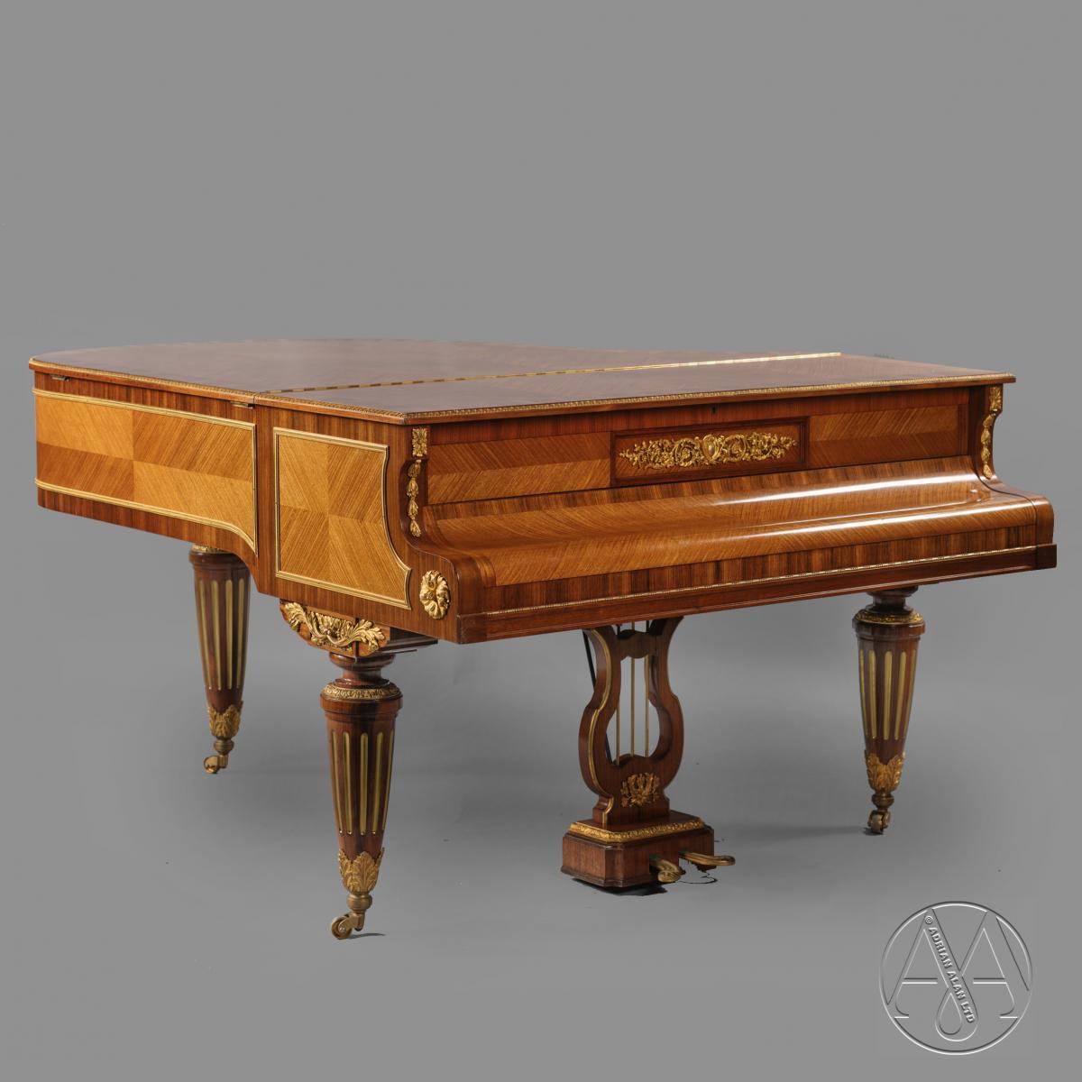 A Fine Louis XVI Style Gilt-Bronze Mounted Baby Grand Piano by Gaveau à Paris