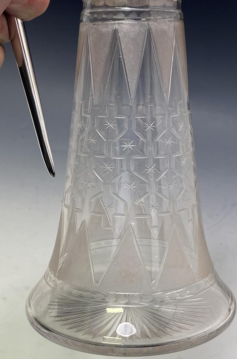 Victorian silver claret wine jug Henry Atkin 