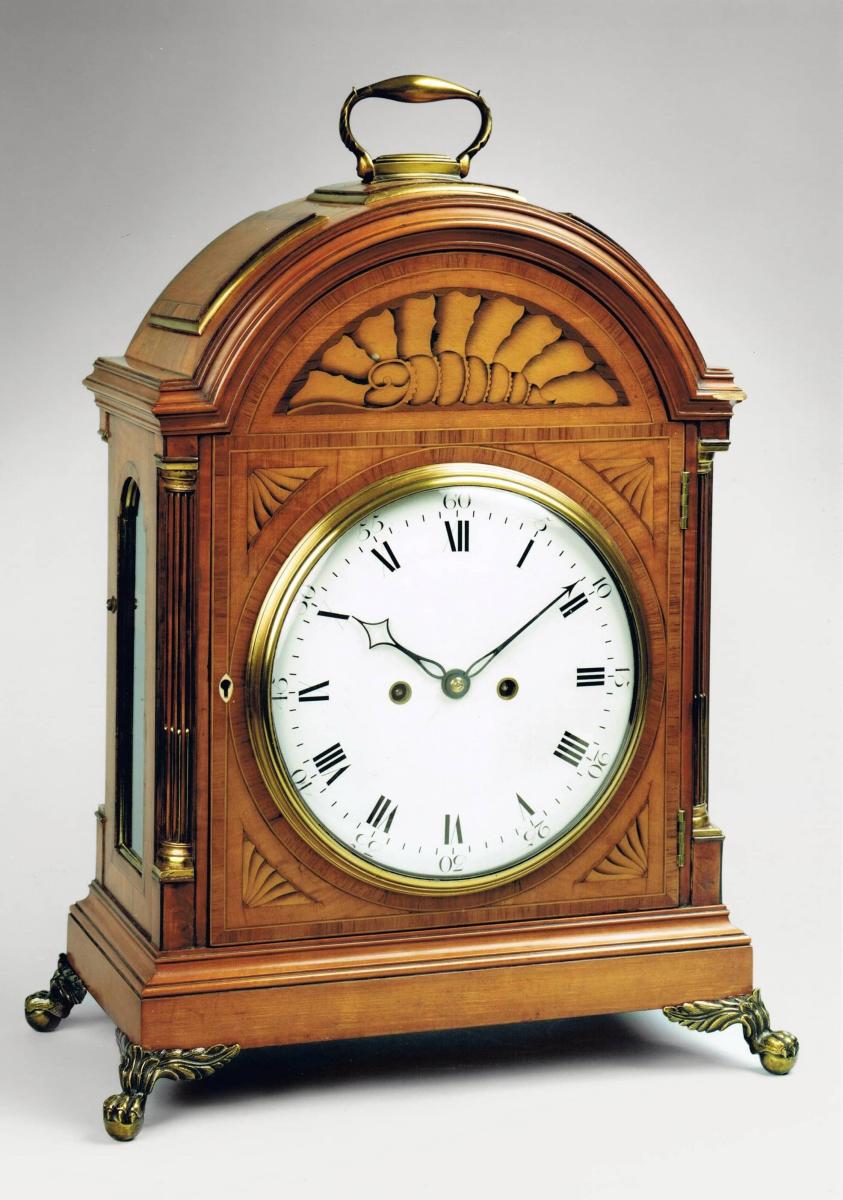George III Satinwood Bracket Clock by Thomas Wright, Poultry, London 