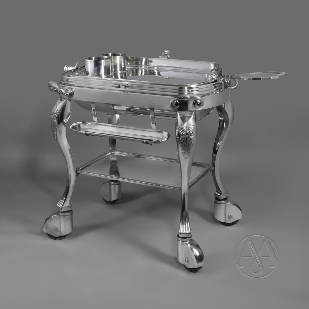 A Silver Plated Roast Beef Trolley Dating From Circa 1910