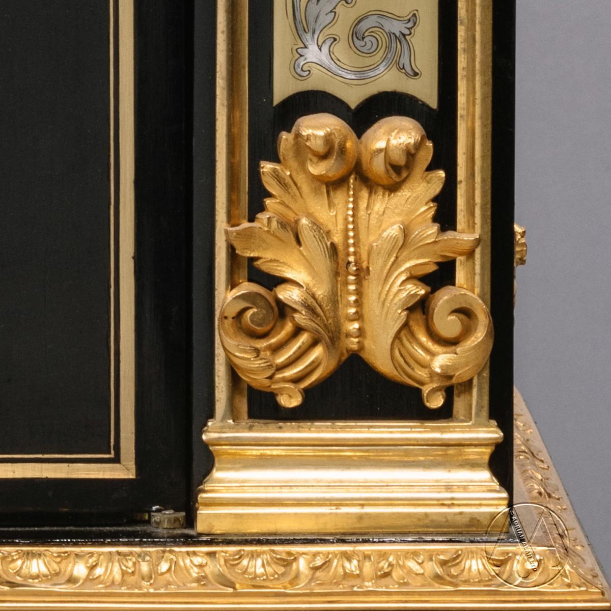 A Detail of a Pair of Napoleon III Gilt Bronze and Boulle Marquetry Cabinets Dating from Circa 1870
