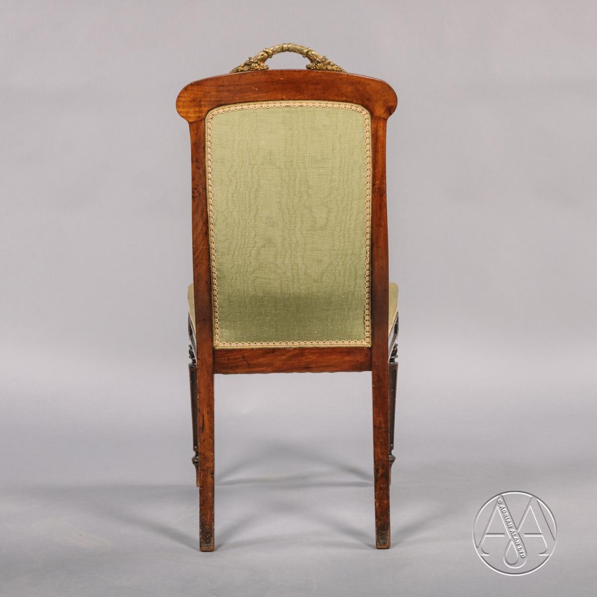 The Back of Mahogany Dining Chair Dating From Circa 1860