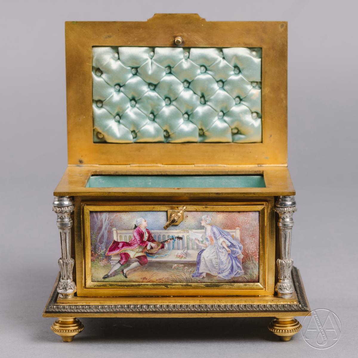 A Sèvres Style Porcelain Jewellery Box Dating From Circa 1890