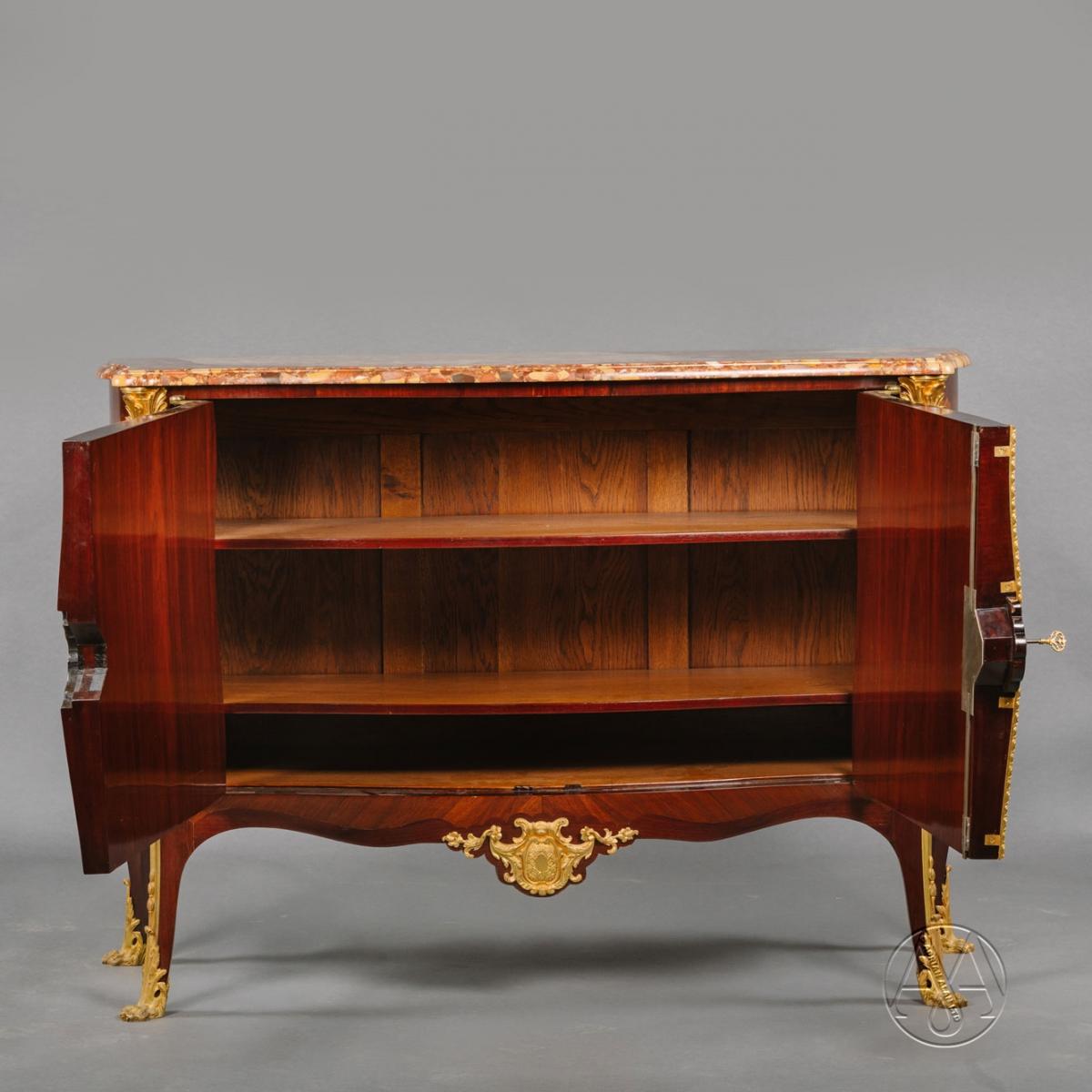 A Louis XV Style Marquetry Commode By Durand Dating From Circa 1880