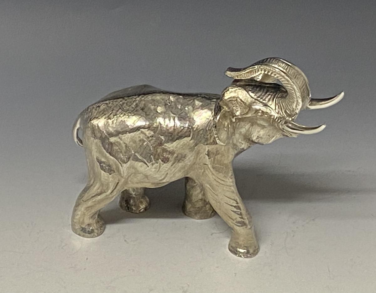 Sterling silver model elephant 