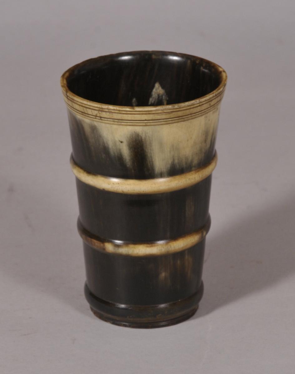 S/4617 Antique 19th Century Horn Beaker