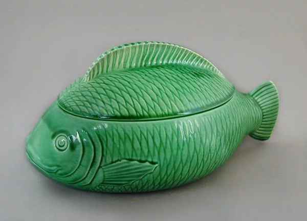 1930's French Sarreguemines Fish Service (c. 1935 France)