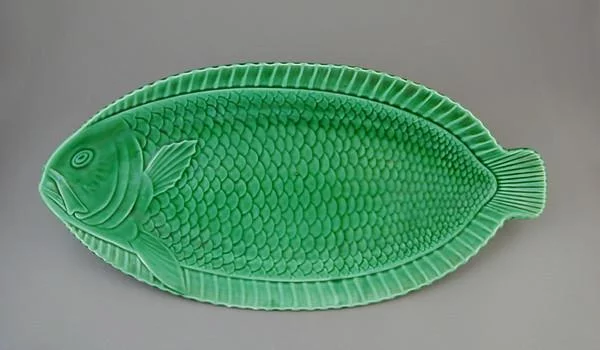 1930's French Sarreguemines Fish Service (c. 1935 France)