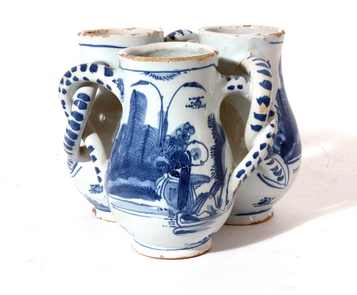 English Delftware Fuddling Cup, 17th Century