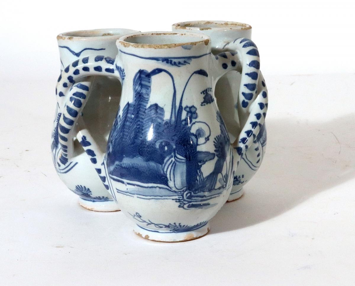 English Delftware Fuddling Cup, 17th Century