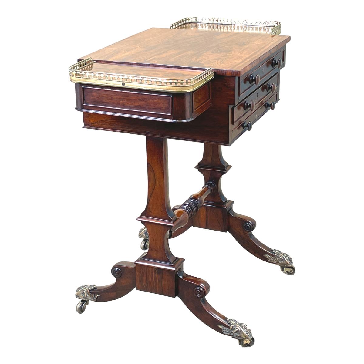 English Regency Rosewood Games Table