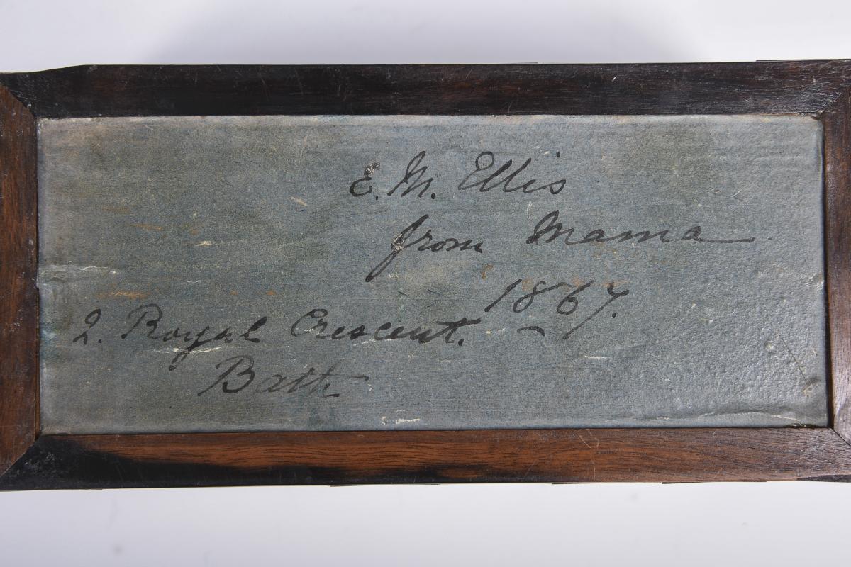 Tunbridge Ware perfume Bottle box with Bath inscription