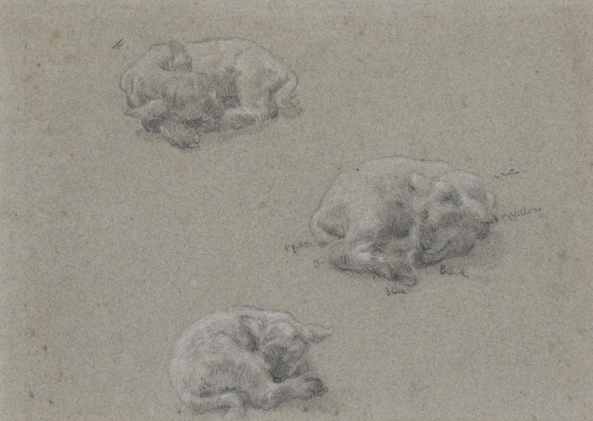 Albert Goodwin (British, 1834 – 1932), Sleeping Lambs