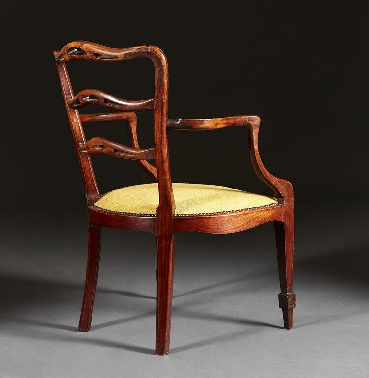 A Chippendale Ladder Back Armchair