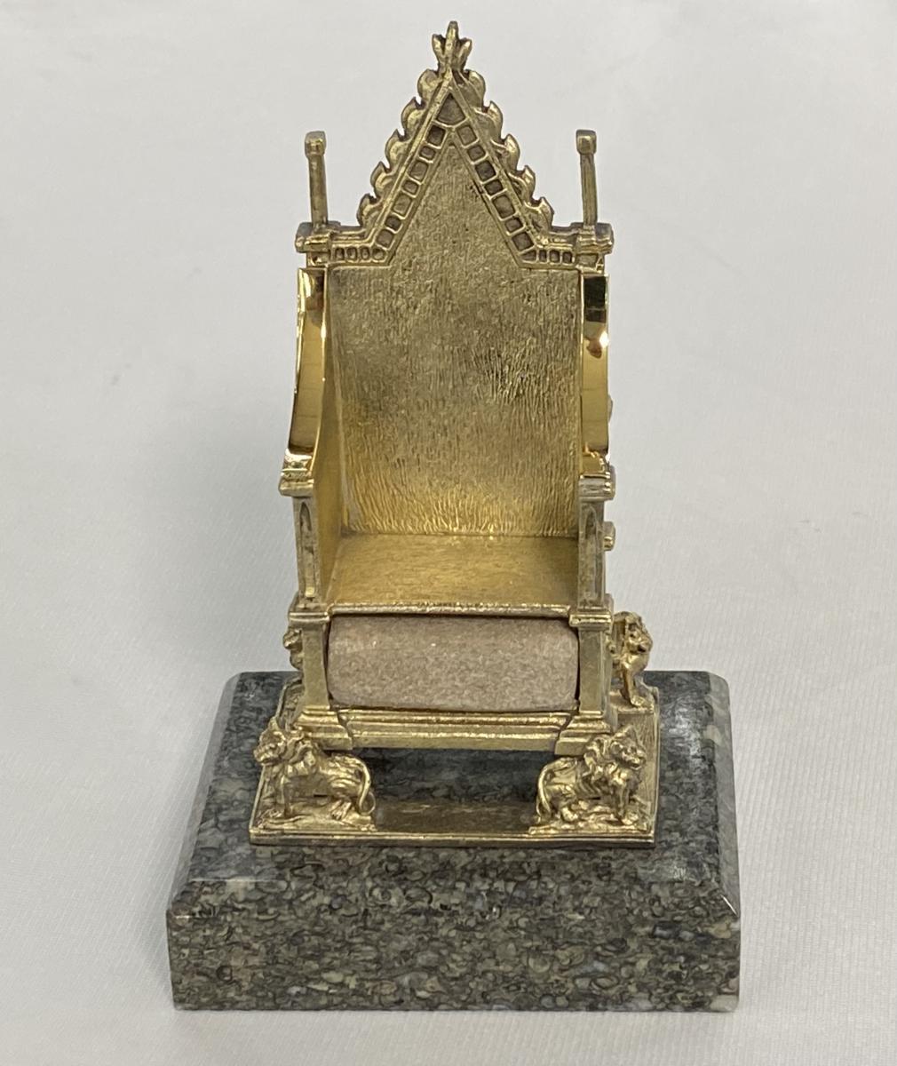 Silver Gilt coronation chair Toye Kenning and Spencer 1978