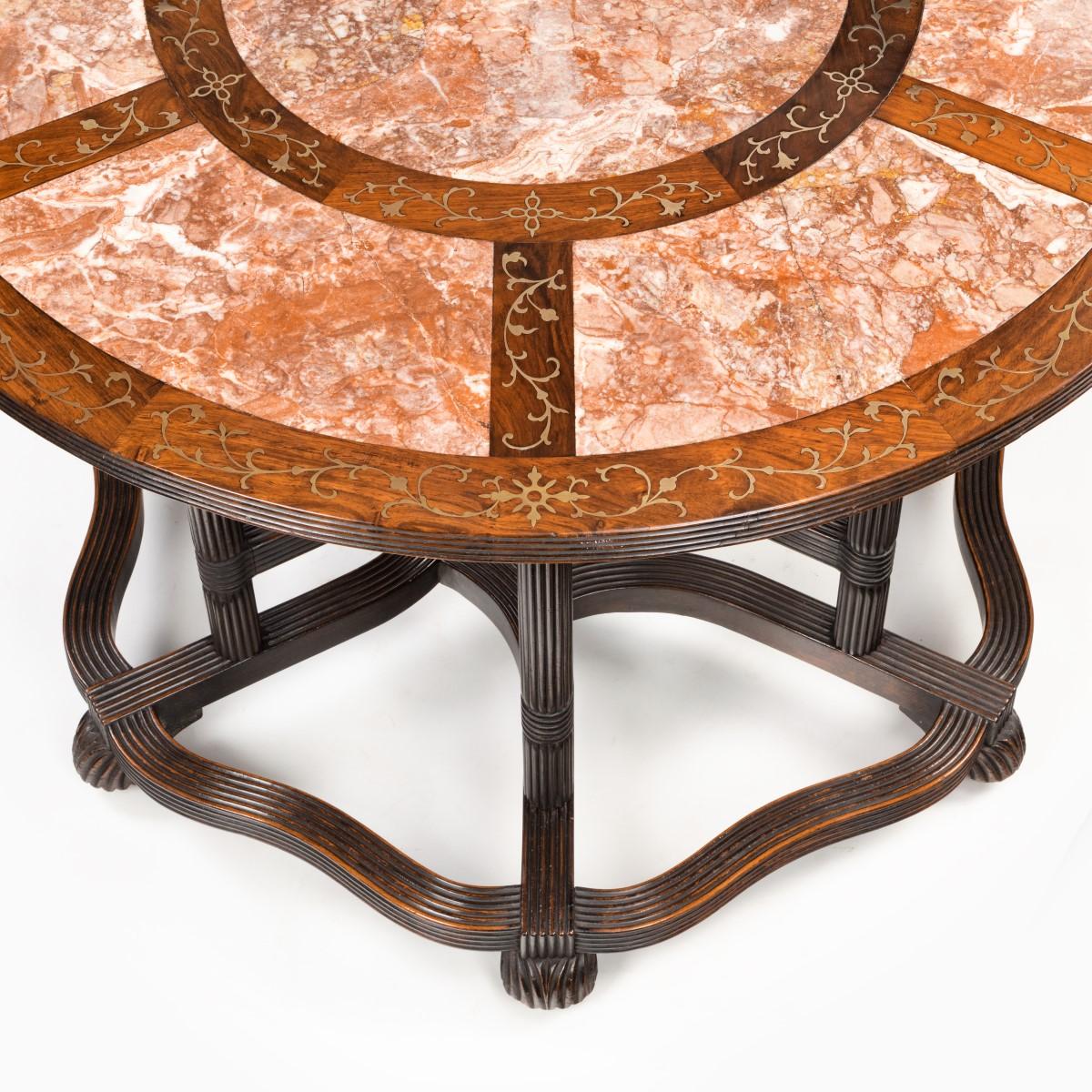Anglo-Chinese hardwood picnic table