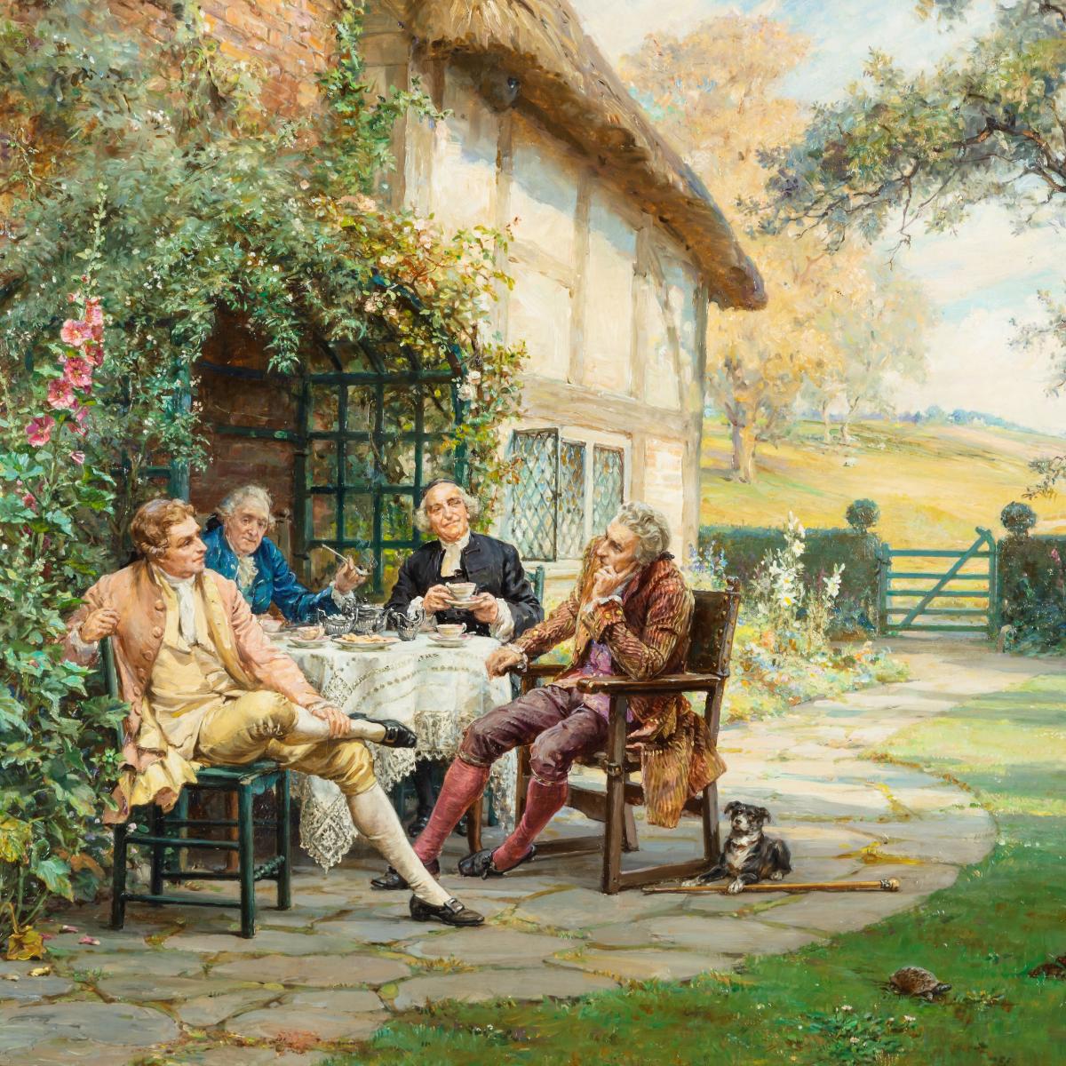 ‘Tea at the Vicarage’ by Margaret Dovaston, dated 1952