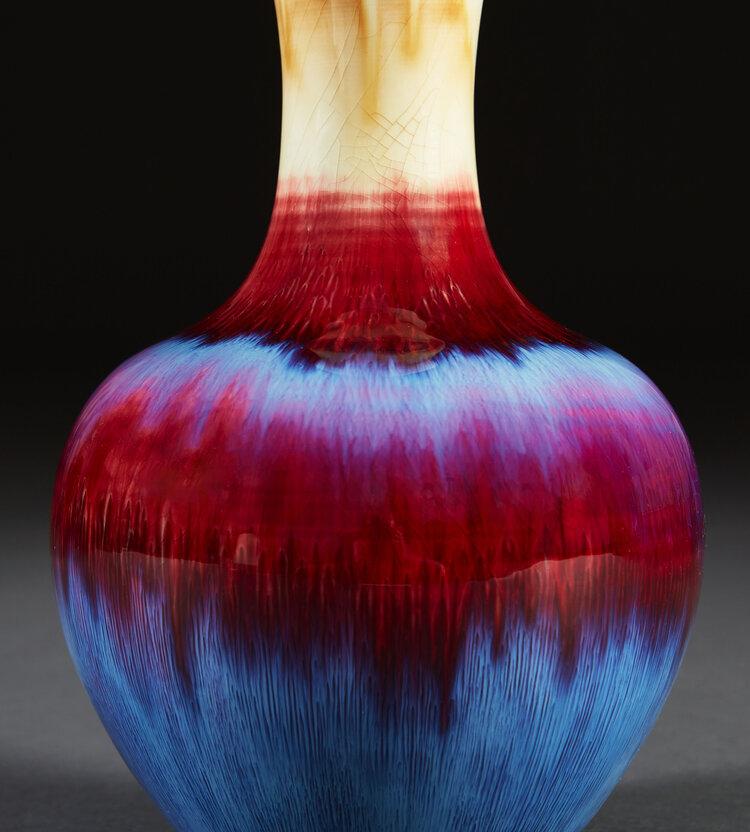 A Pair of Flambé Vases as Lamps