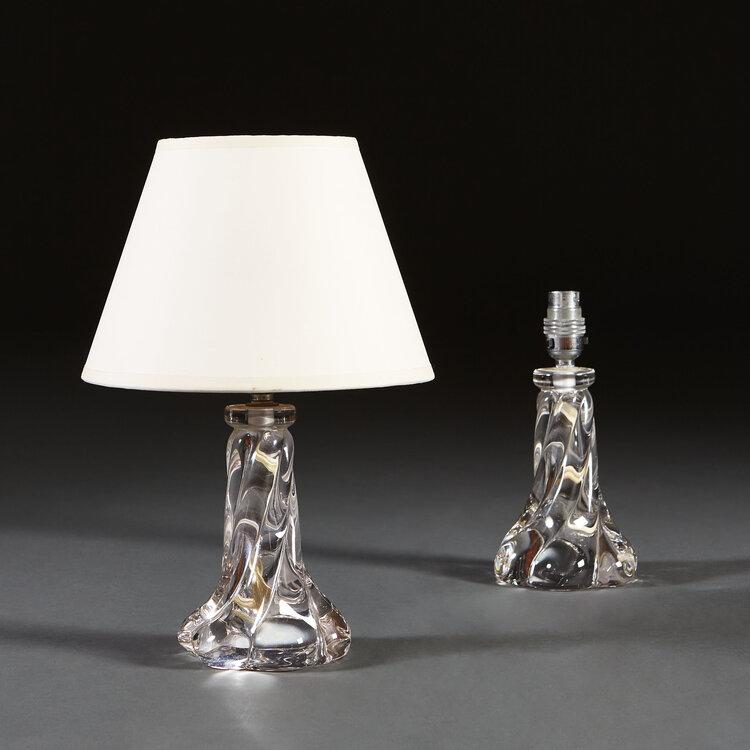 A Pair of Spiral Murano Lamps