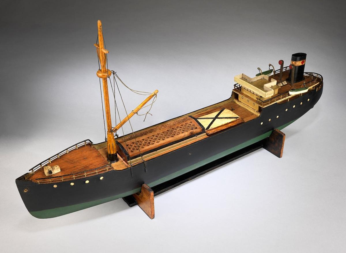 Folk Art Boat Model
