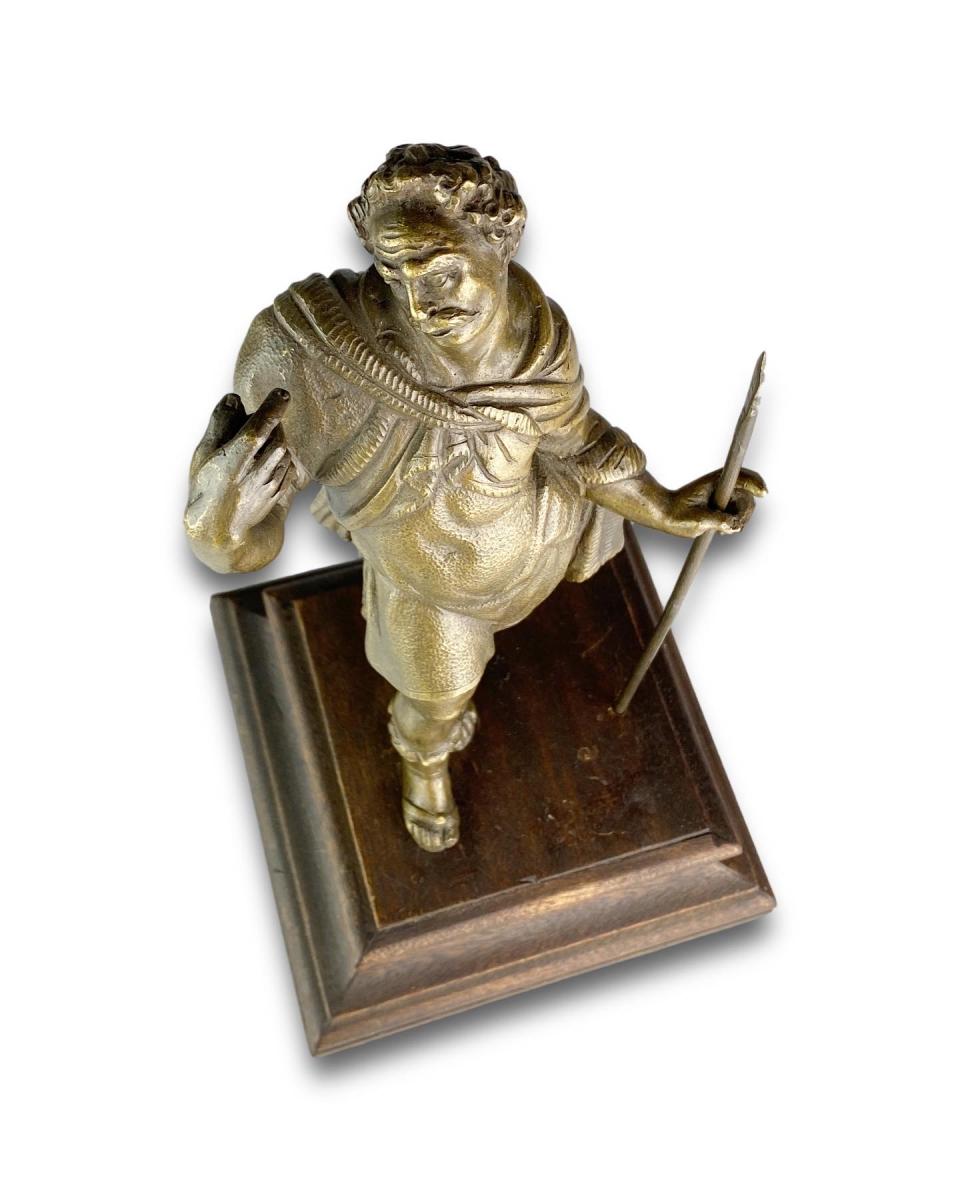 Bronze sculpture of a man in the manner of Caspar Gras. German, 17th century