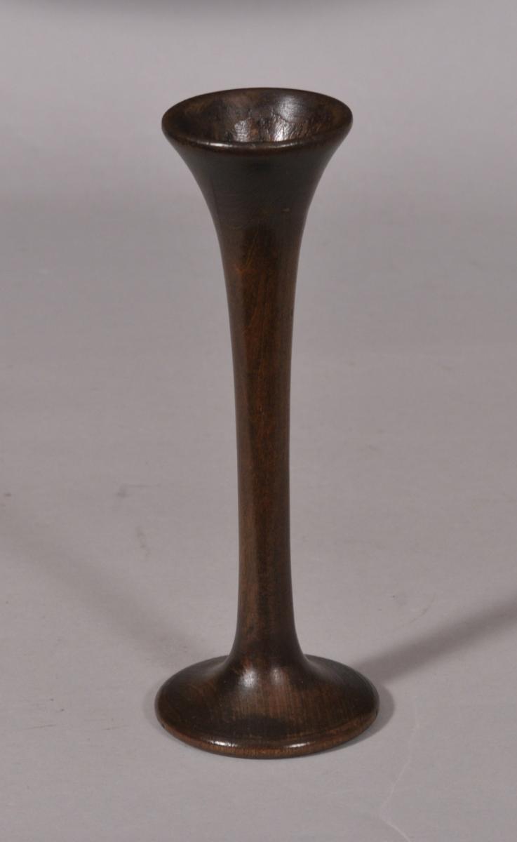 S/4687 Antique Treen 19th Century Birch Manual Trumpet Shaped Foetal Heart Midwifery Stethoscope