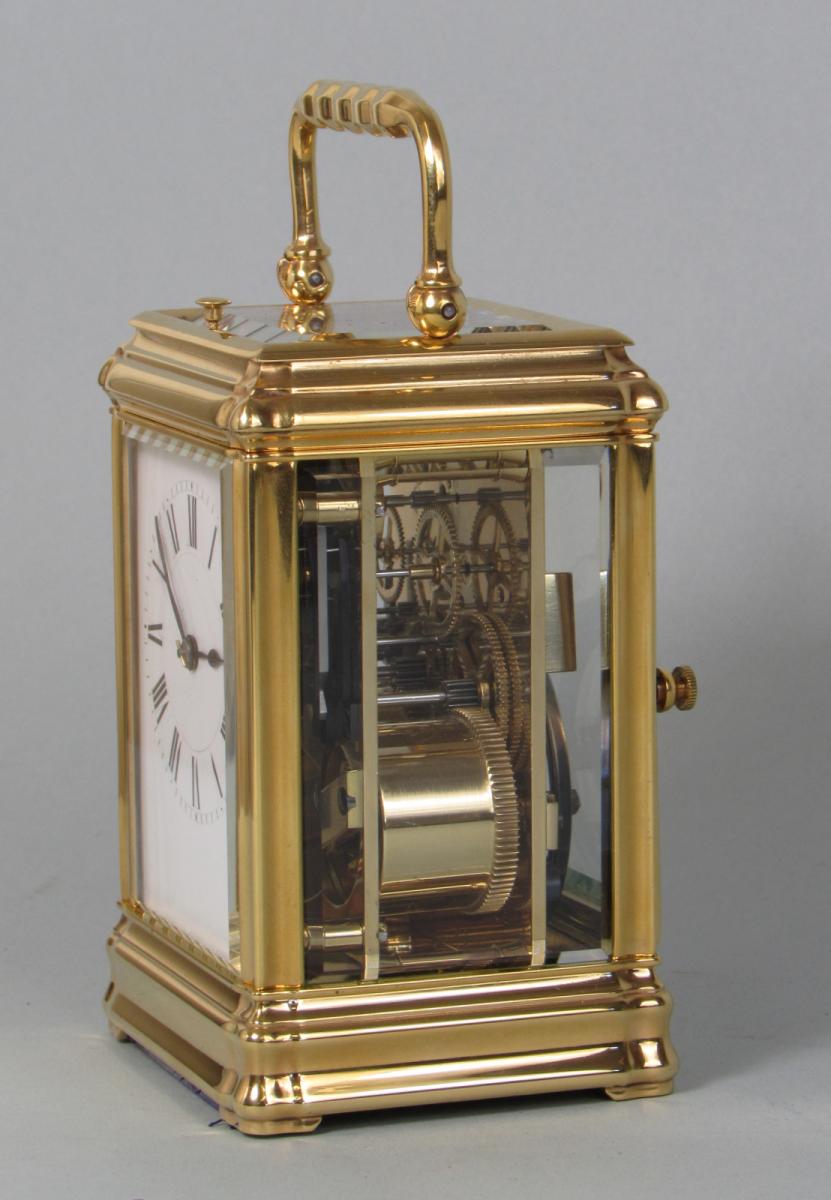 Henri Jacot Gorge Carriage Clock side