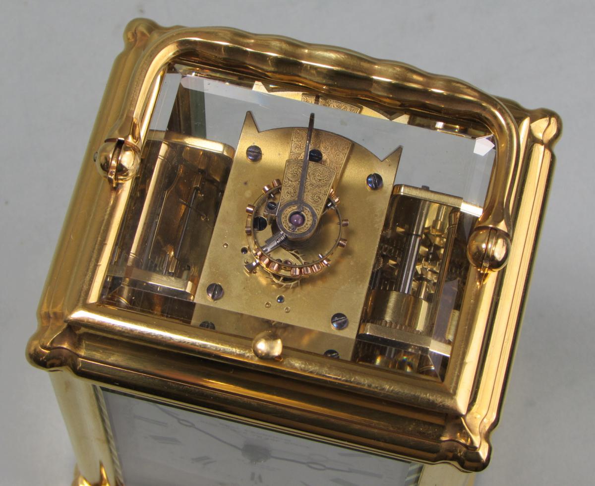 A gorge carriage clock by Henri Jacot & Alfred Baveux for Charles Frodsham platform