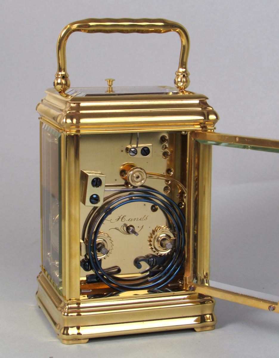 Henri Jacot Gorge Carriage Clock backplate