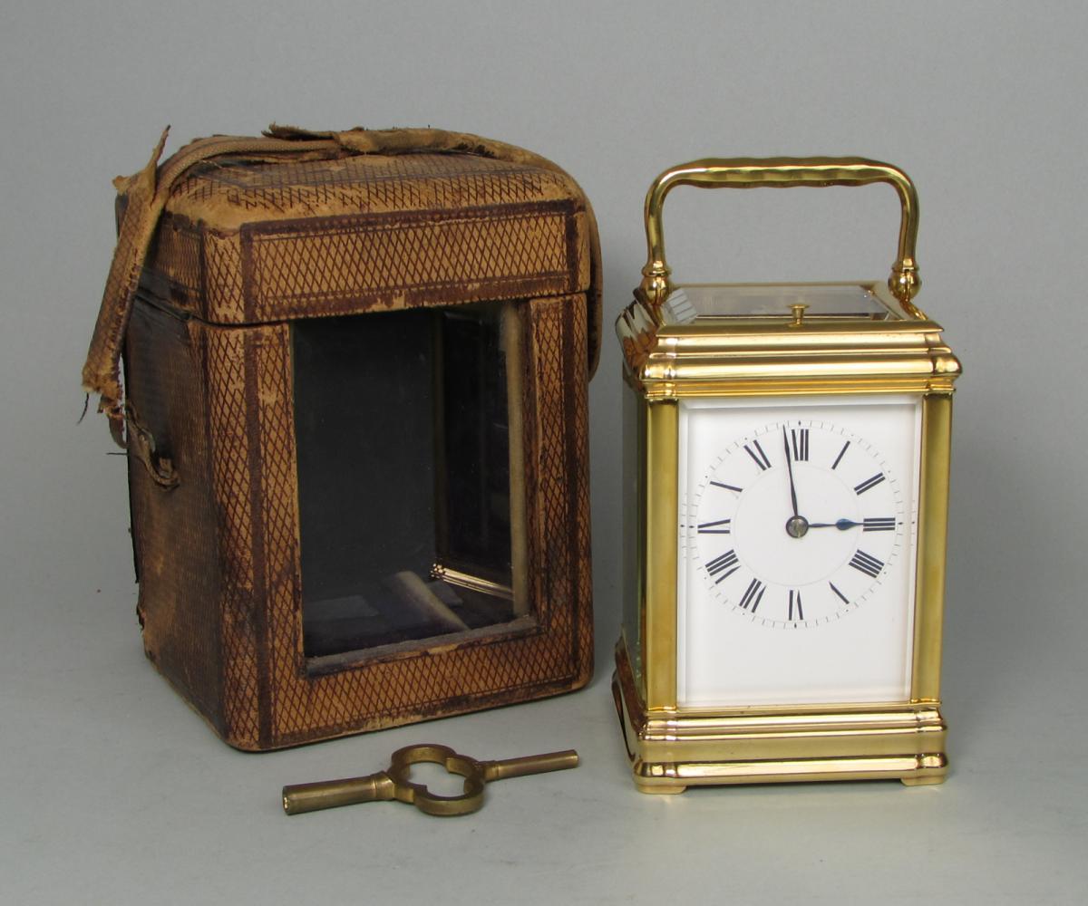 Henri Jacot Gorge Carriage Clock original box and key