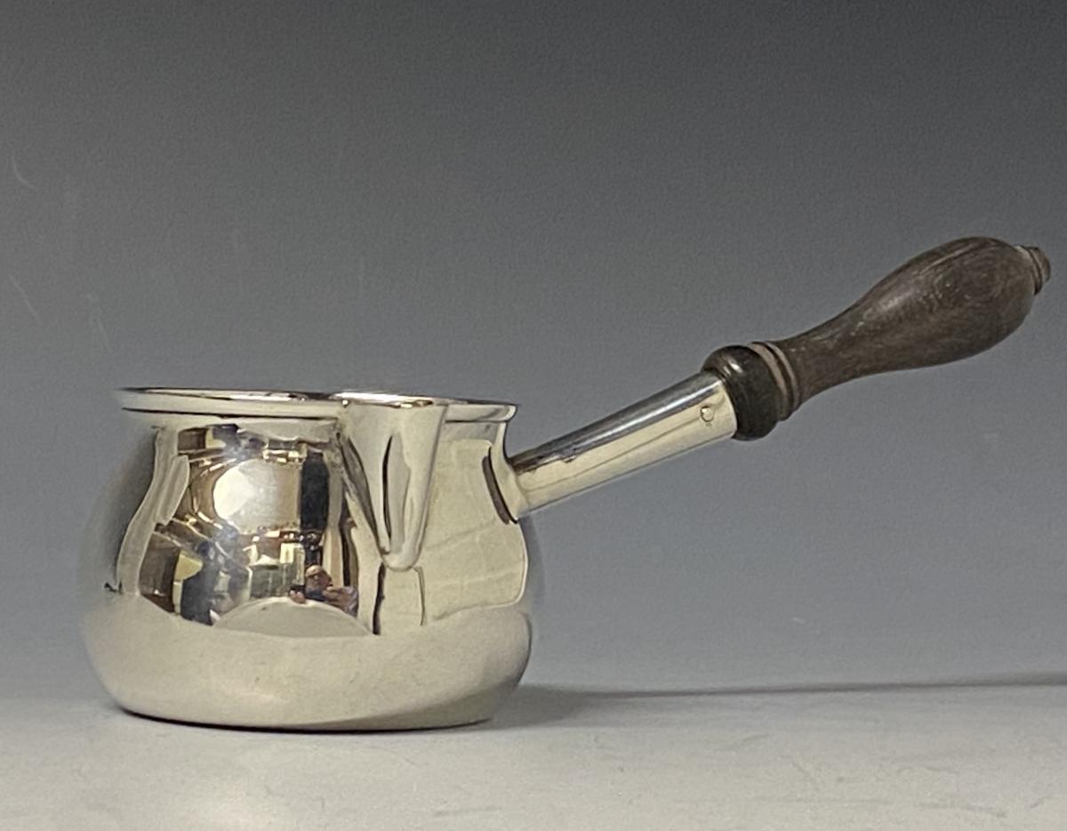 Victorian silver brandy pan warmer Stokes and Ireland of Chester 